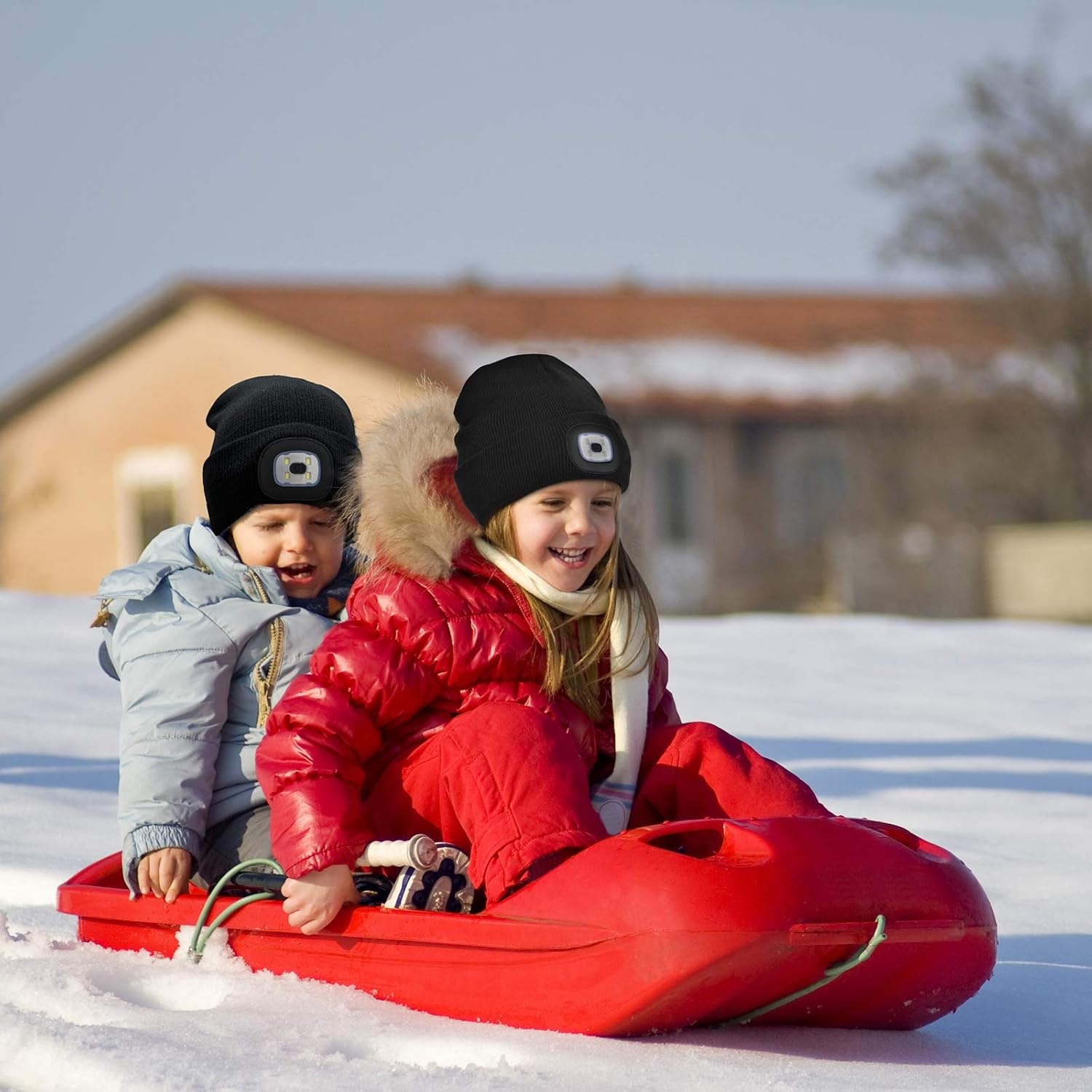 image:imageEtsfmoa Beanie with The Light for KidsGifts for Boys GirlsWinter CapsRose Red