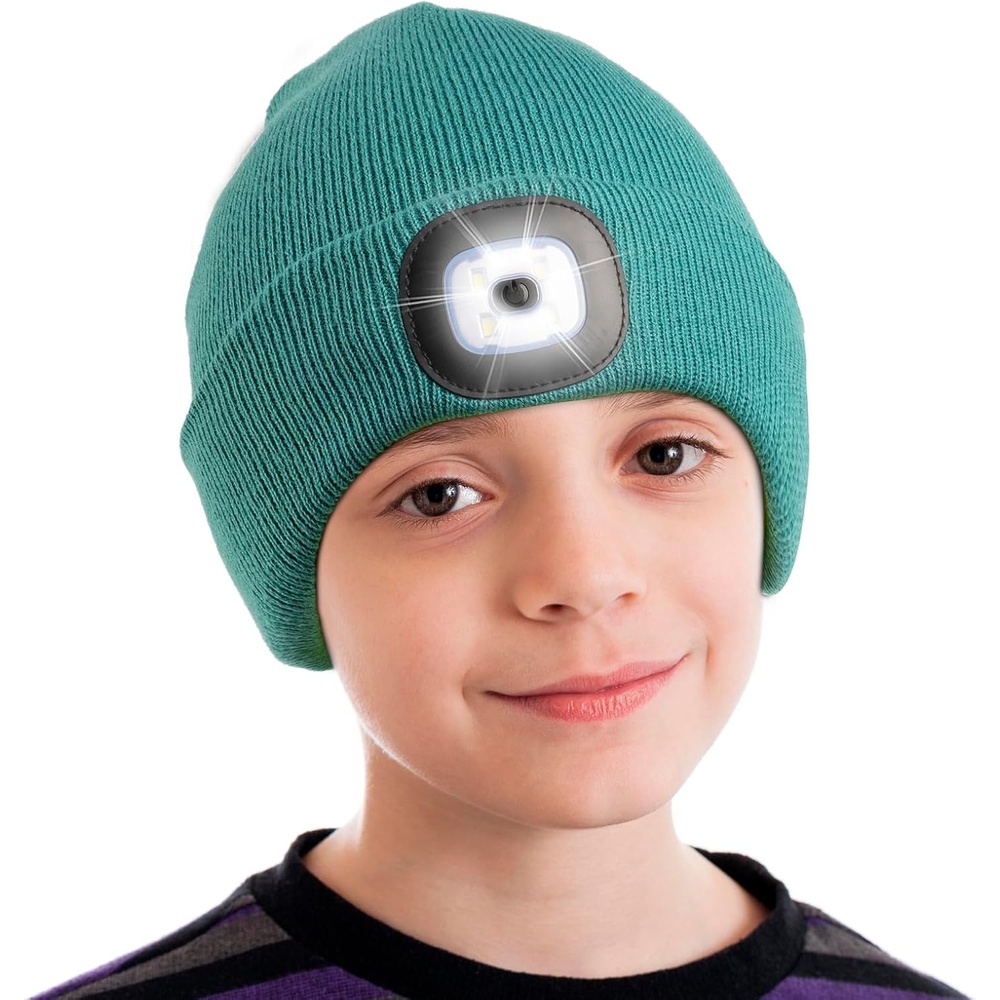 image:imageEtsfmoa Beanie with The Light for KidsGifts for Boys GirlsWinter CapsBean Green
