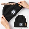Etsfmoa Hat with Light for Kids,Fleece Lined Knit Beanie for Boys and Girls(Rose Red)