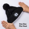 Etsfmoa Hat with Light for Kids,Winter Knitted Beanie,Gifts for Boys Girls(Black)