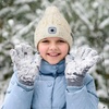Etsfmoa Hat with Light for Kids,Winter Knitted Beanie,Gifts for Boys Girls(Confetti White)