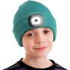 Etsfmoa Beanie with The Light for Kids,Gifts for Boys Girls,Winter Caps(Bean Green)