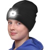 Etsfmoa Beanie with The Light for Kids,Gifts for Boys Girls,Winter Caps(Black)