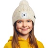 Etsfmoa Hat with Light for Kids,Winter Knitted Beanie,Gifts for Boys Girls(Confetti White)