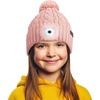 Etsfmoa Hat with Light for Kids,Winter Knitted Beanie,Gifts for Boys Girls(Pink)