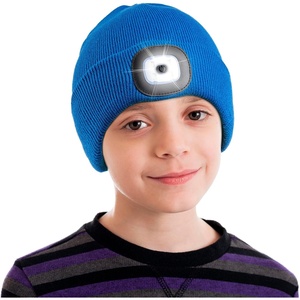 Etsfmoa Beanie with The Light for Kids,Gifts for Boys Girls,Winter Caps(Cobalt Blue)