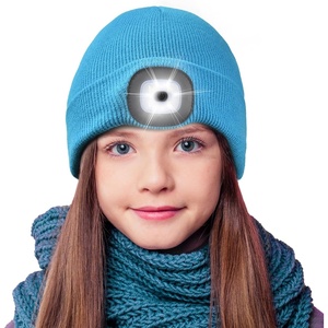 Etsfmoa Beanie with The Light for Kids,Gifts for Boys Girls,Winter Caps(Light Blue)