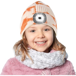 Etsfmoa Beanie with The Light for Kids,Gifts for Boys Girls,Winter Caps(Orange)